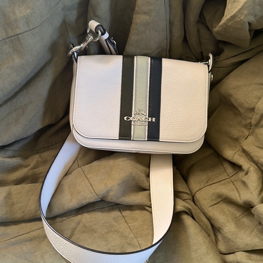 Coach Small Jes Messenger Bag w/ Varsity Stripe